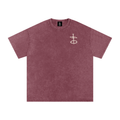 Flowers of the Cross Snow Washed Oversized Cotton T-Shirt