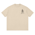 I am the Vine, You are the Branches Cream Loose Drop Shoulder T-Shirt